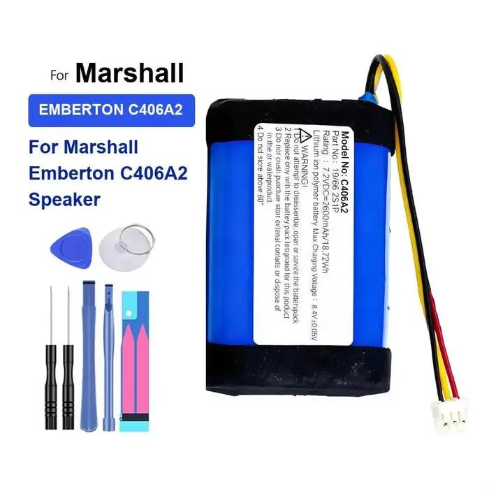 Batterie pour enceinte portable Marshall Emberton C406A2, longue durée, haute compatibilité