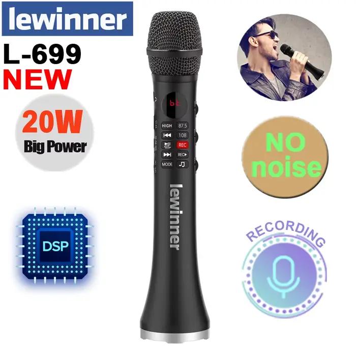 Lewinner L-699 Microphone karaoké professionnel haut-parleur sans fil