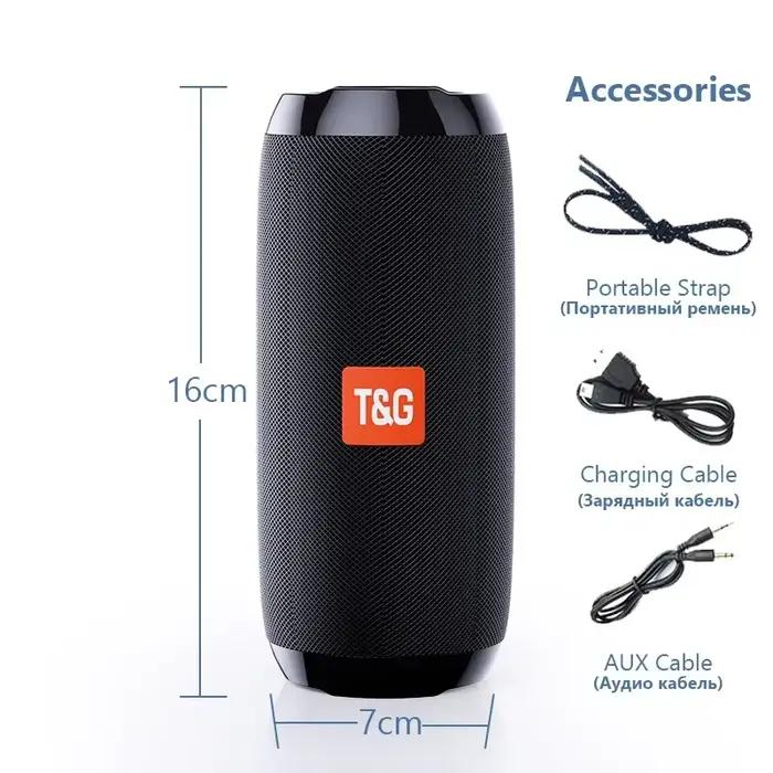 T & G TG117 haut-parleur Bluetooth Portable caisson de basses sans fil extérieur appel gratuit/carte FM/TF/disque Flash USB connecter téléphone Portable/tablette