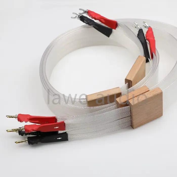 une paire de câbles de klaxon pour haut-parleur hifi V 2