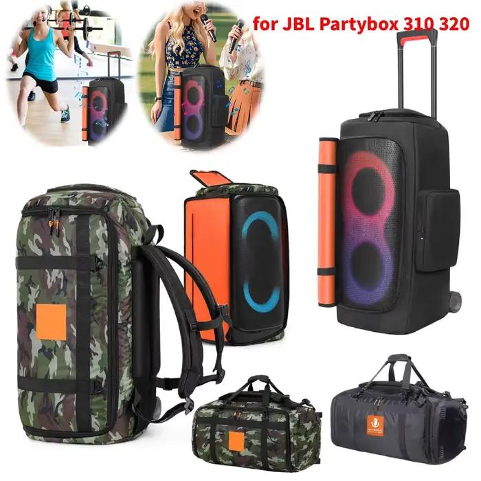 Sac de transport pour haut-parleur, étui de voyage résistant aux chocs, sac à dos portable avec sangle réglable pour JBL PartyBox Stage 320/Club 120/310