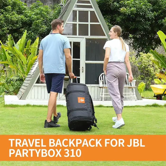 Sac de transport pour haut-parleur, étui de voyage résistant aux chocs, sac à dos portable avec sangle réglable pour JBL PartyBox Stage 320/Club 120/310