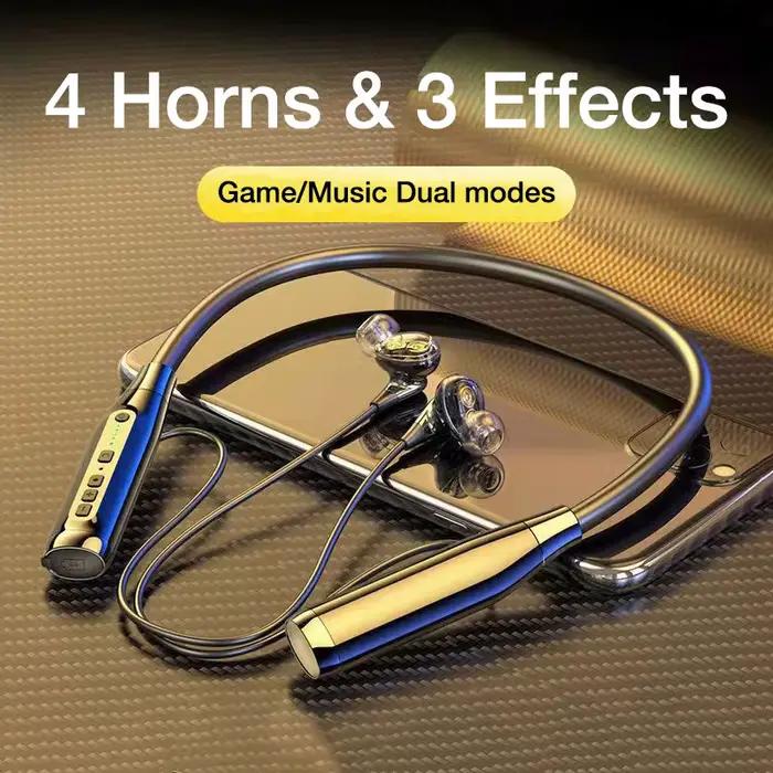 EARDECO 4 haut-parleurs sans fil Bluetooth casque 5.0 basse écouteur stéréo téléphone jeu