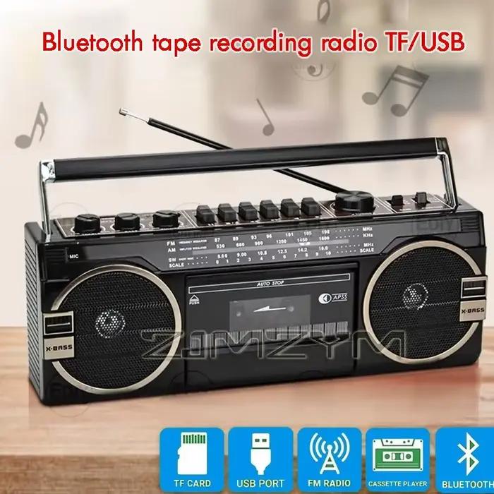 Radio Vintage Portable Bluetooth AM FM en Plastique Couleurs Variées pour Occasions Spéciales