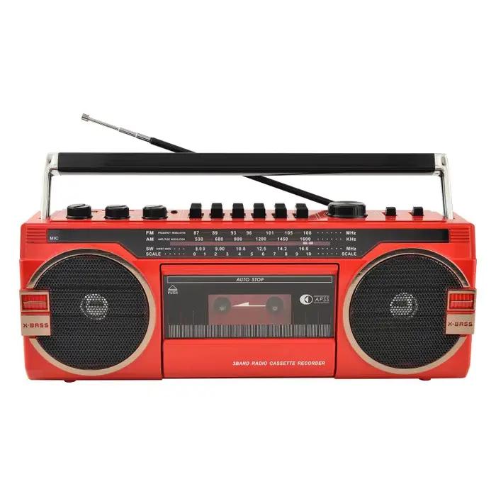 Radio Vintage Portable Bluetooth AM FM en Plastique Couleurs Variées pour Occasions Spéciales