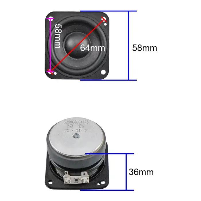 GHXAMP 2.25 pouces 58MM haut-parleur de basse pleine gamme pour Harman Kardon puissant 8OHM 10W 2 pièces