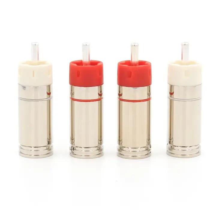 Connecteurs RCA de haute qualité en cuivre plaqué or pour audiophiles hommes à hommes avec verrouillage par vis et conception étoile 9mm pour système audio occasions spéciales