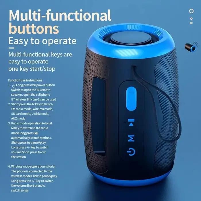 Caixa De Som haut-parleur Bluetooth Radio Portable FM boîte De son musique sans fil étanche Mini caisson De basses petit