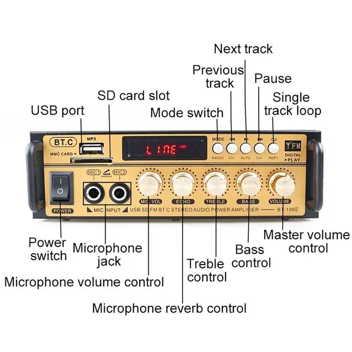 Amplificateurs de cinéma maison Audio 220V puissance