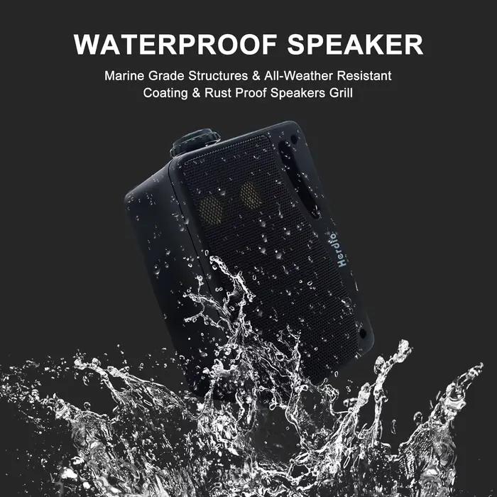 Herdio 3.5 "haut-parleurs Bluetooth extérieurs étanche 200W 3 voies mise à niveau