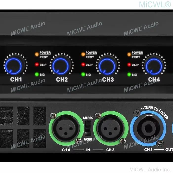 Amplificateur de puissance sonore de haut-parleur de klaxon de la Manche 2/ 4 CA-S 5200W Médailles numériques Mini 1800 watts 1U 19 pouces