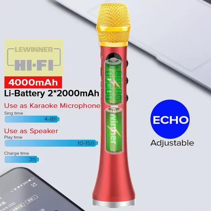 Lewinner L-699 Microphone karaoké professionnel haut-parleur sans fil