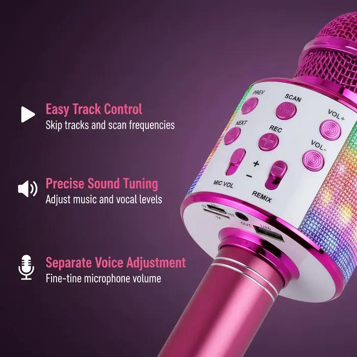Haut-parleur de microphone karaoké amusant pour adultes et enfants