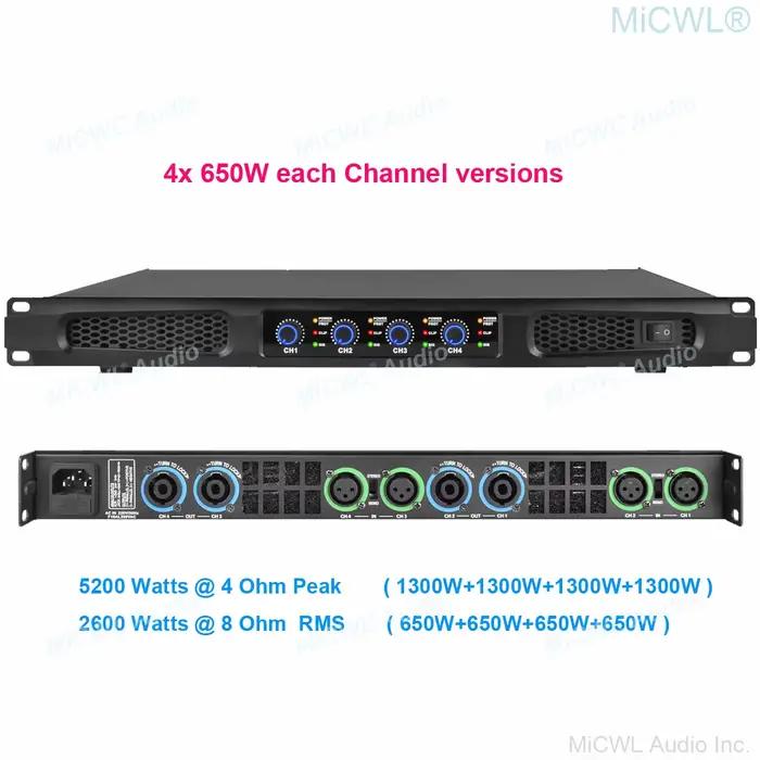 Amplificateur de puissance sonore de haut-parleur de klaxon de la Manche 2/ 4 CA-S 5200W Médailles numériques Mini 1800 watts 1U 19 pouces
