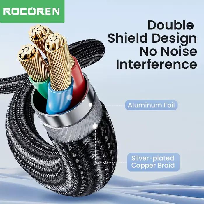 Rocoren – câble Audio Aux 3.5mm à 2RCA