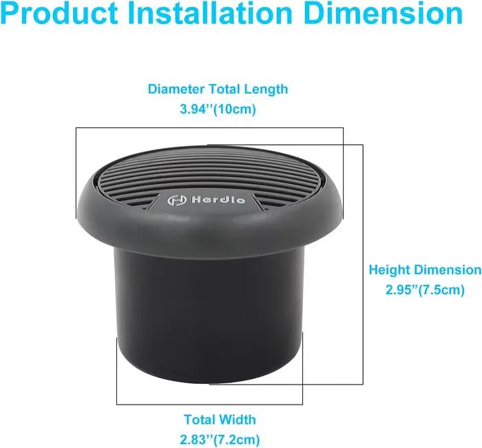 Herdio 160W haut-parleur de salle de bain amplificateur Audio Bluetooth IPX6 étanche