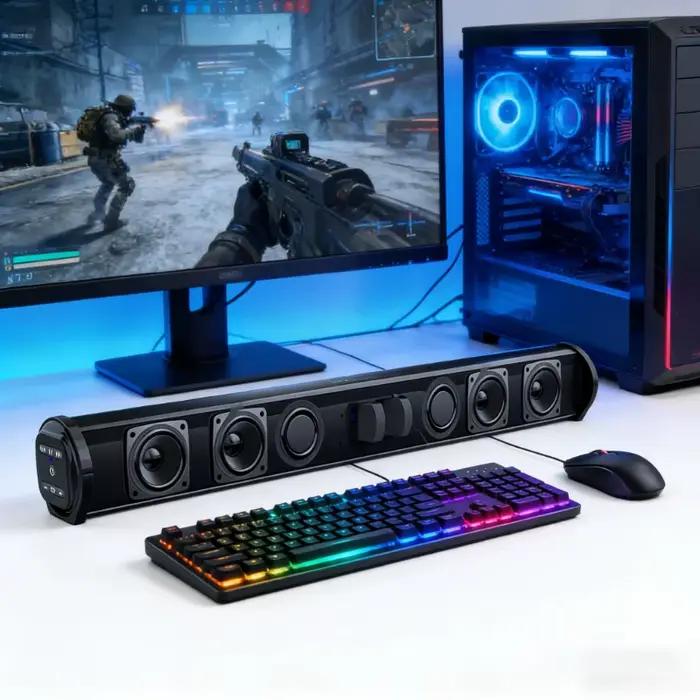 Barre de son Bluetooth sans fil puissante avec caisson de basses