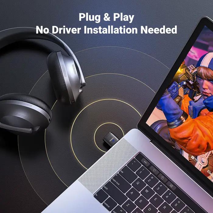 Transmetteur USB Bluetooth 5.3 Adaptateur Audio AptX HD AD Compatible PS5 PS4 Nintendo Switch Casque Haut-Parleur Micro Récepteur Occasions Spéciales
