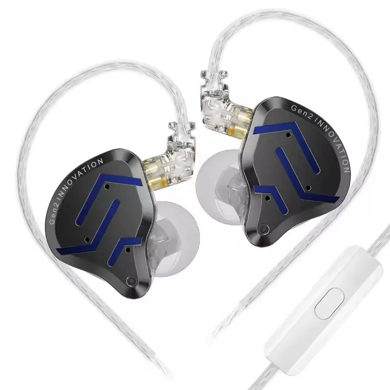 KZ ZSN PRO 2 Écouteurs intra-auriculaires hybrides filaires 1BA + 1DD en métal, HiFi Bass, pour le s